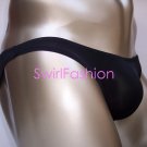 K318N Mens Sexy Bikinis Low Rise Soft Silky Tricot Knit black