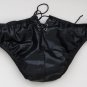 R367 Hot Sexy Mens Wetlook Pleather Black Low Rise Bikini Lace-up
