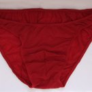 R377 Hot Mens Sexy Bikini Contoured Pouch Soft Smooth Silky Tricot Red L/XL