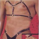 RF962 Hot Sexy Mens Leather-like PVC BondageCollar Thong Vinyl black