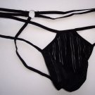 K1561A HOT SEXY MEN STRING POSING Pouch C-thru Stripes black