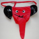 G3035 HOT SEXY MEN PLAYWEAR THONG ELEPHANT POUCH Free Size M~XL Red