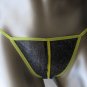 K131 Mens Sexy Bikini C-thru Mesh Sparkle Metallic Color Trims Black