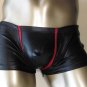 RF660 Mens Boxer Brief Pleather Wetlook printed Black