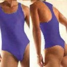 RE441 Hot Mens Bodysuit Stretch Soft Thin Tricot violet