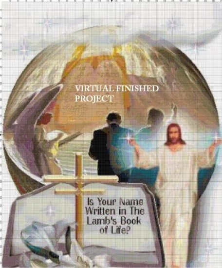 Lamb s Book Of Life Cross Stitch Pattern Jesus Bible ETP