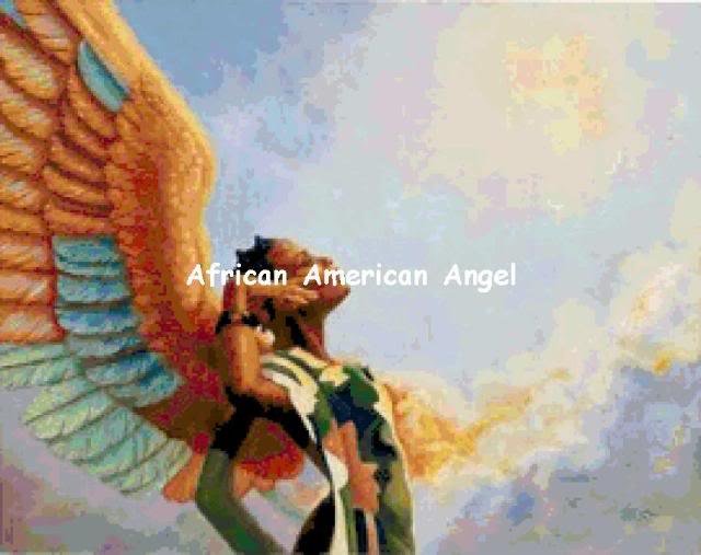 African American Angel Cross Stitch Pattern ETP