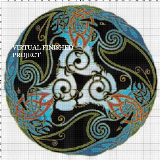 Celtic Ravens Cross Stitch Pattern Birds ETP