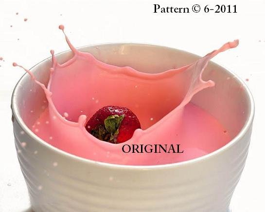 Strawberry Splash Cross Stitch Pattern Food ~ETP~
