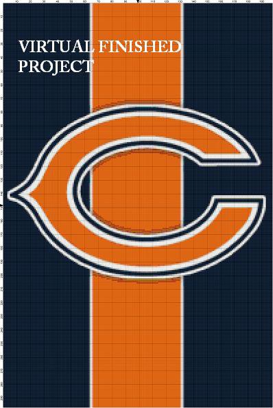 Chicago Bears #4 Cross Stitch Pattern NFL Football