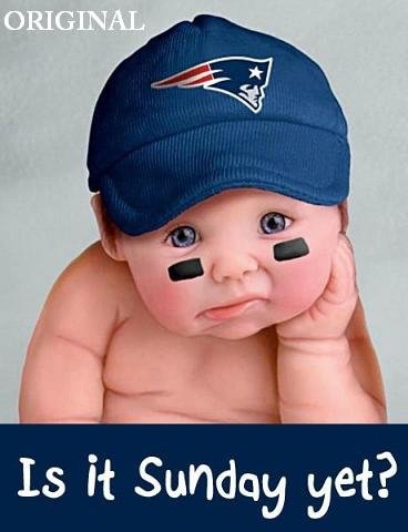 Is It Sunday Yet? Cross Stitch Pattern New England Patriots Football ETP