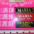 Name badges/name plates