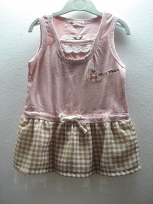Japan Style Checked Drawstring Dress