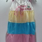 Rainbow Sleeveless Dress with ribbon