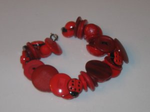 RED BUTTON BRACELET
