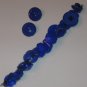 BLUE BUTTON BRACELET AND EARRINGS