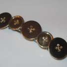 BRIGHT GOLDEN BUTTON BARRETTE