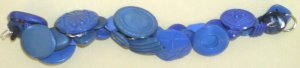BLUE CHUNKY BUTTON BRACLET