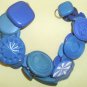 BLUE CHUNKY BUTTON BRACLET