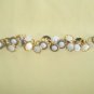 WHITE GOLD CHARM BUTTON BRACELET