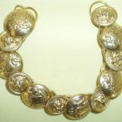 GOLD METAL BUTTON BRACELET