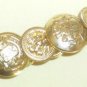 GOLD METAL BUTTON BRACELET