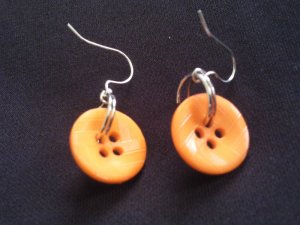 ORANGE BUTTON EARRINGS