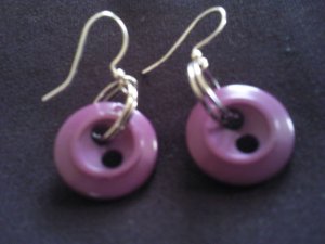 PURPLE BUTTON EARRINGS