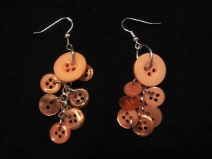 ORANGE BUTTON EARRINGS