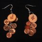ORANGE BUTTON EARRINGS