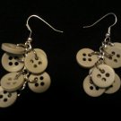 GREY BUTTON EARRING