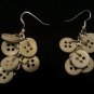 GREY BUTTON EARRING