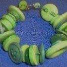 CHUNKY GREEN BUTTON BRACELET