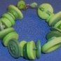 CHUNKY GREEN BUTTON BRACELET