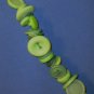 CHUNKY GREEN BUTTON BRACELET