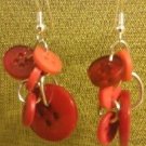 RED HOT BUTTON EARRINGS