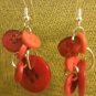 RED HOT BUTTON EARRINGS