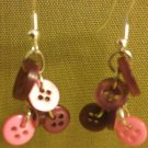 PURPLE AND PINK BUTTON EARRING