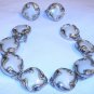 CREAMY IVORY AND SILVER TONE BUTTON SET