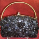BLACK BUTTON HANDBAG