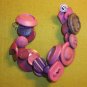 THE COLOR PURPLE BUTTON BRACELET