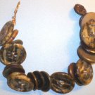 BROWN BUTTON BRACELET