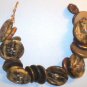 BROWN BUTTON BRACELET