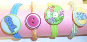 BUTTON PONY TAIL HOLDERS