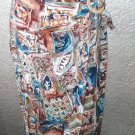 Wrapper long patterned skirt