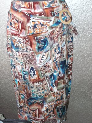 Wrapper long patterned skirt