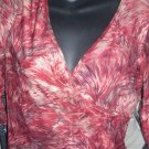 Red patterned Bebe top