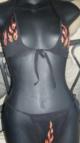 Flame bra and bikini set
