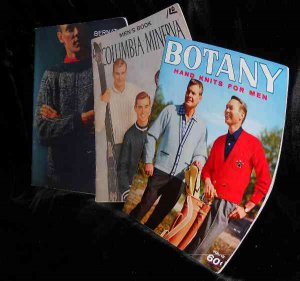 3 vintage knitting booklets for men