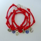 Om, Evil Eye, Buddha, Hamsa Wrap Charm Bracelet
